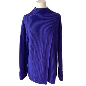 Athleta Women's M Purple Wrap Oversized Knit Sweater